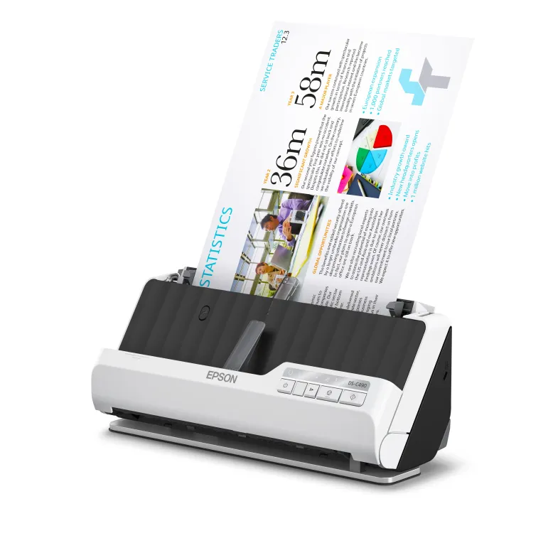 Epson DS-C490 Scanner con ADF + alimentatore di fogli 600 x 600 DPI A4 Nero, Bianco