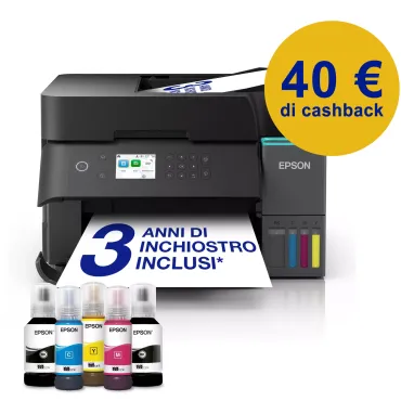 Epson EcoTank ET-3950 Stampante Multifunzione A4 Wi-Fi con serbatoi di inchiostro, stampa e scansione fronte/retro