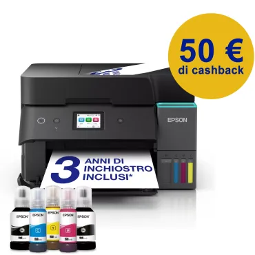 Epson EcoTank ET-4950 Stampante Multifunzione A4 Wi-Fi con serbatoi di inchiostro, fax, stampa e scansione fronte/retro