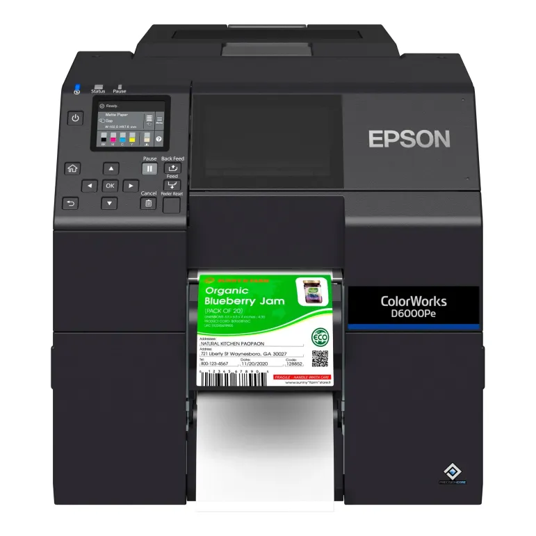 Epson ColorWorks D6000Pe stampante per etichette (CD) Trasferimento termico A colori 1200 x 1200 DPI 119 mm s Cablato