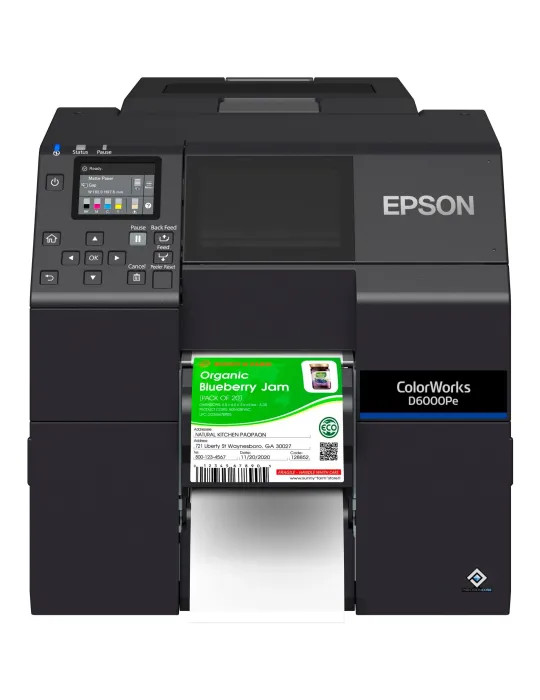 Epson ColorWorks D6000Pe stampante per etichette (CD) Trasferimento termico A colori 1200 x 1200 DPI 119 mm s Cablato