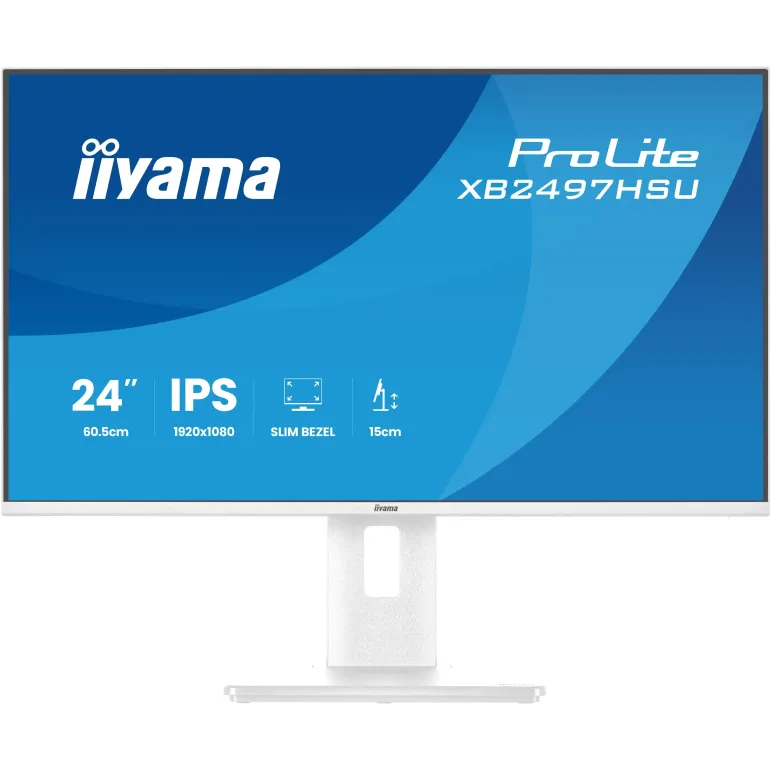 iiyama ProLite XB2497HSU-W1 Monitor PC 60,5 cm (23.8") 1920 x 1080 Pixel Full HD LED Bianco