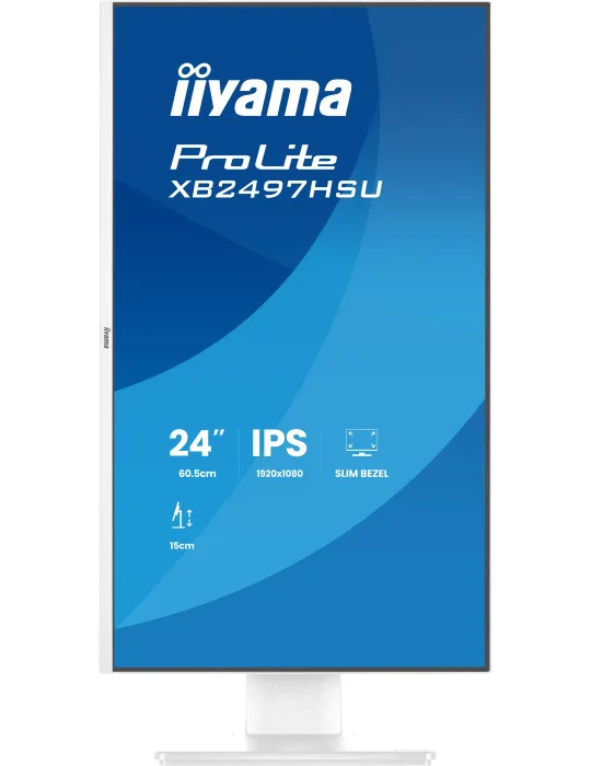 iiyama ProLite XB2497HSU-W1 Monitor PC 60,5 cm (23.8") 1920 x 1080 Pixel Full HD LED Bianco