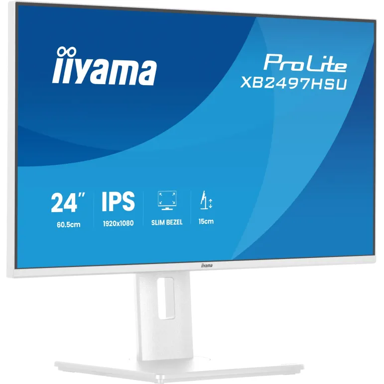 iiyama ProLite XB2497HSU-W1 Monitor PC 60,5 cm (23.8") 1920 x 1080 Pixel Full HD LED Bianco