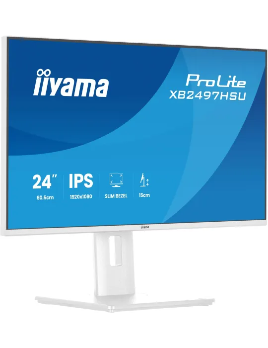 iiyama ProLite XB2497HSU-W1 Monitor PC 60,5 cm (23.8") 1920 x 1080 Pixel Full HD LED Bianco