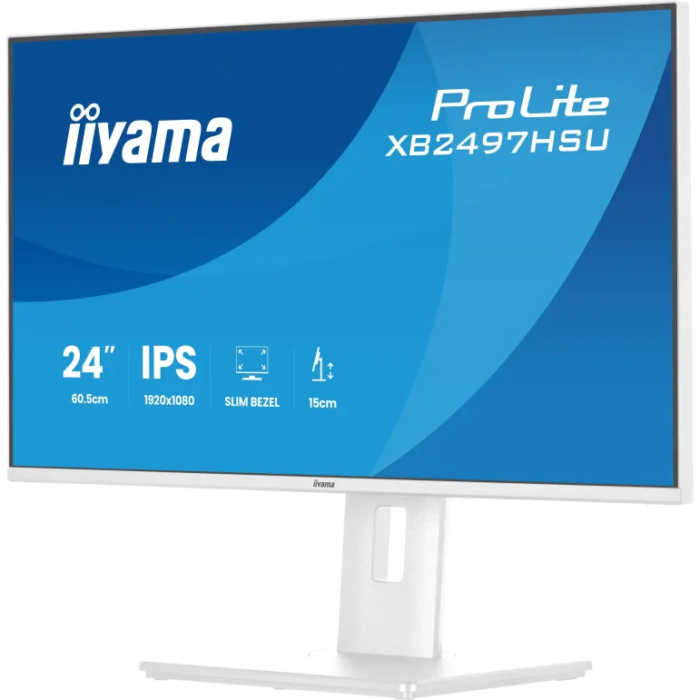 iiyama ProLite XB2497HSU-W1 Monitor PC 60,5 cm (23.8") 1920 x 1080 Pixel Full HD LED Bianco