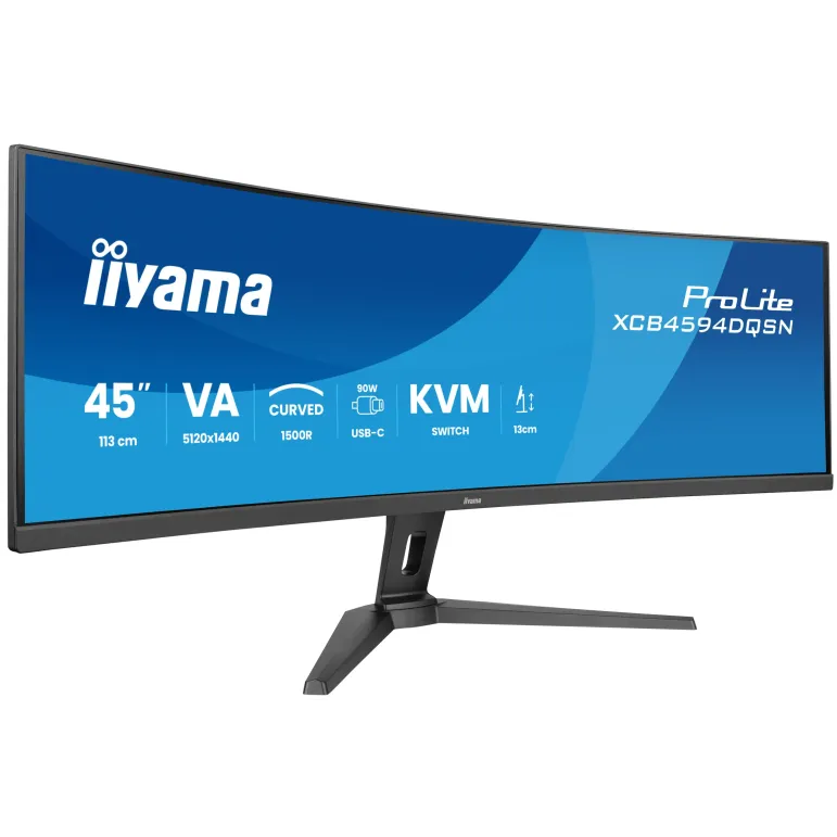 iiyama G-MASTER 45"LCD Curved Bus. UWQHD Monitor PC 113 cm (44.5") 5120 x 1440 Pixel Dual QHD LED Nero