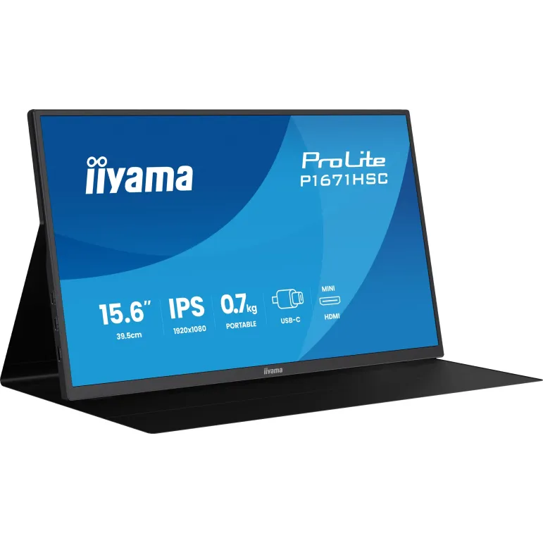 iiyama ProLite P1671HSC-B1 Monitor PC 39,6 cm (15.6") 1920 x 1080 Pixel Full HD LED Nero