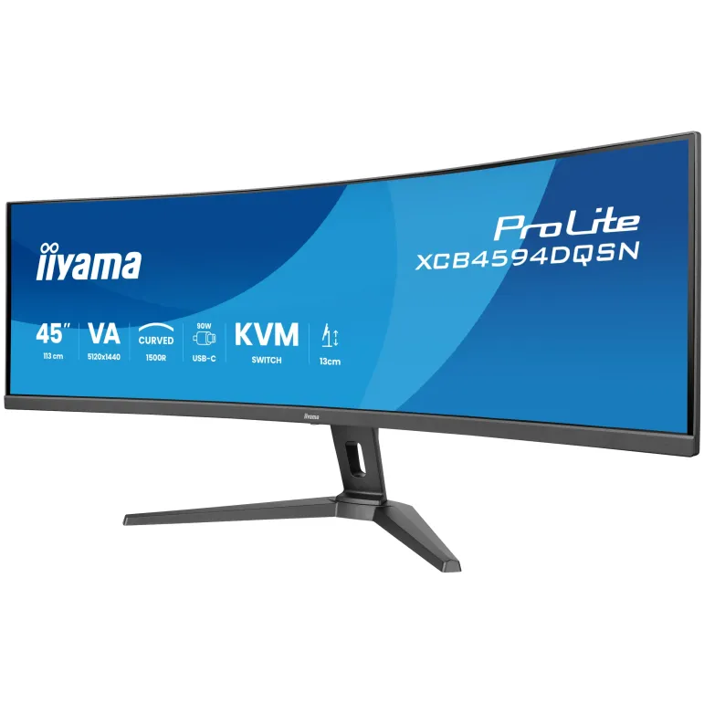 iiyama G-MASTER 45"LCD Curved Bus. UWQHD Monitor PC 113 cm (44.5") 5120 x 1440 Pixel Dual QHD LED Nero