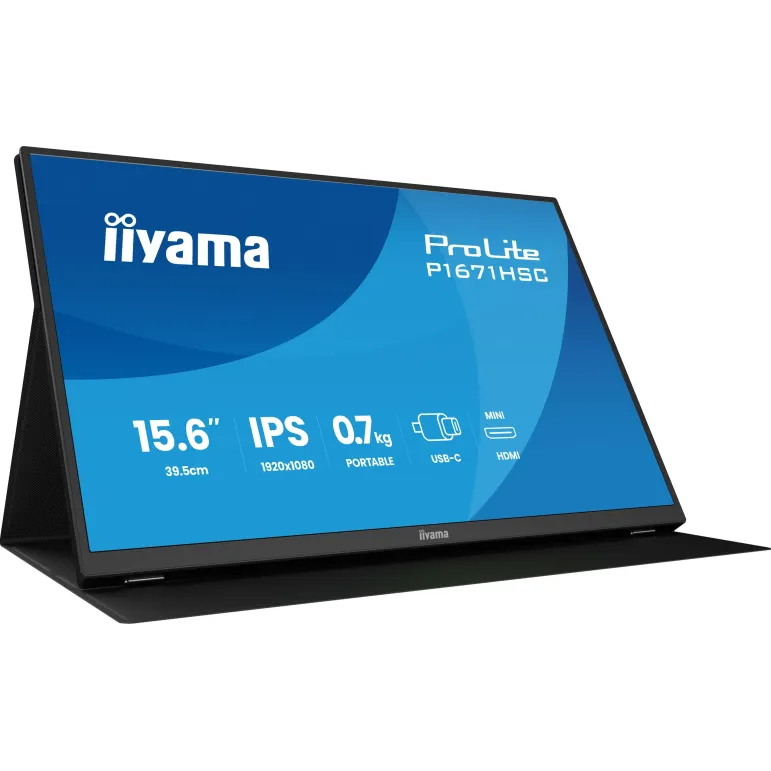 iiyama ProLite P1671HSC-B1 Monitor PC 39,6 cm (15.6") 1920 x 1080 Pixel Full HD LED Nero