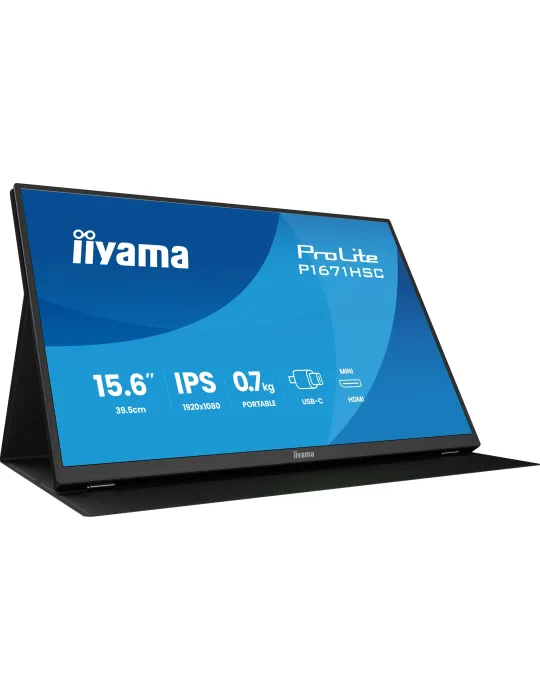 iiyama ProLite P1671HSC-B1 Monitor PC 39,6 cm (15.6") 1920 x 1080 Pixel Full HD LED Nero