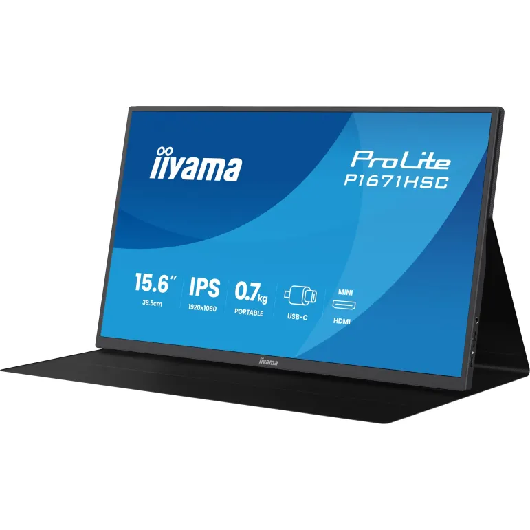 iiyama ProLite P1671HSC-B1 Monitor PC 39,6 cm (15.6") 1920 x 1080 Pixel Full HD LED Nero