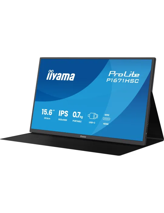 iiyama ProLite P1671HSC-B1 Monitor PC 39,6 cm (15.6") 1920 x 1080 Pixel Full HD LED Nero