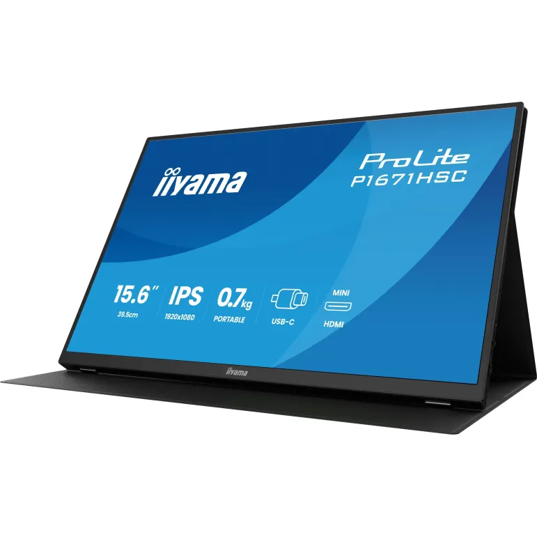 iiyama ProLite P1671HSC-B1 Monitor PC 39,6 cm (15.6") 1920 x 1080 Pixel Full HD LED Nero