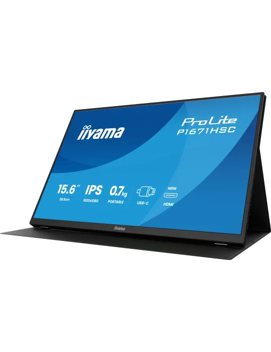 iiyama ProLite P1671HSC-B1 Monitor PC 39,6 cm (15.6") 1920 x 1080 Pixel Full HD LED Nero