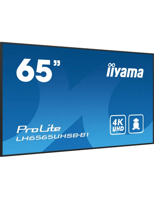 iiyama LH6565UHSB-B1 visualizzatore di messaggi Design chiosco 163,8 cm (64.5") LED Wi-Fi 800 cd m² 4K Ultra HD Nero Processore