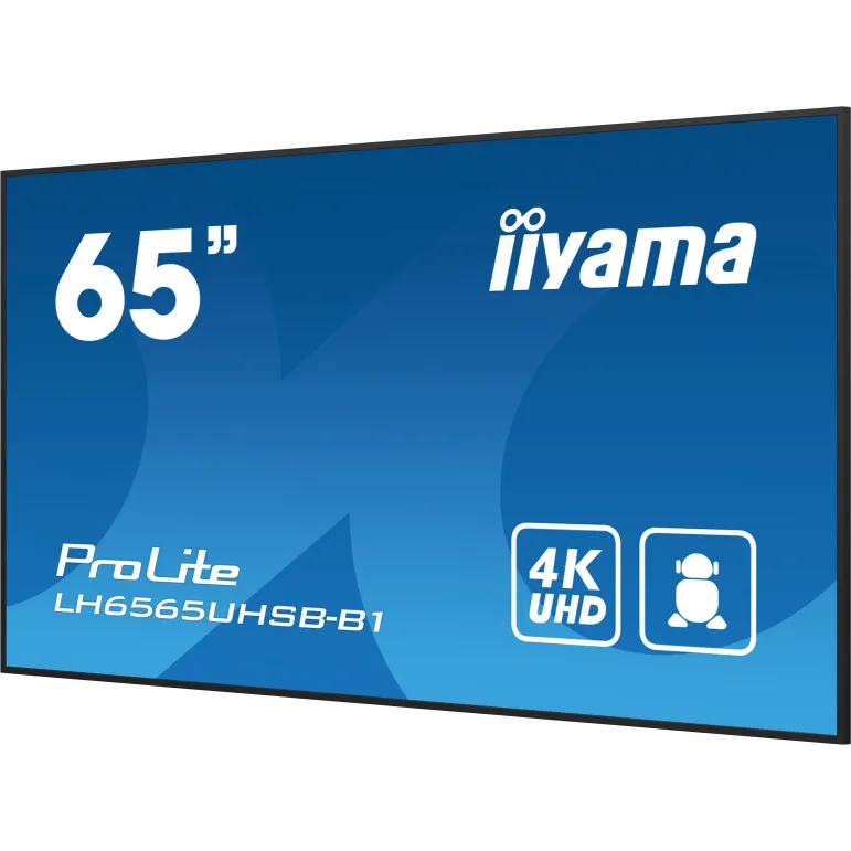 iiyama LH6565UHSB-B1 visualizzatore di messaggi Design chiosco 163,8 cm (64.5") LED Wi-Fi 800 cd m² 4K Ultra HD Nero Processore