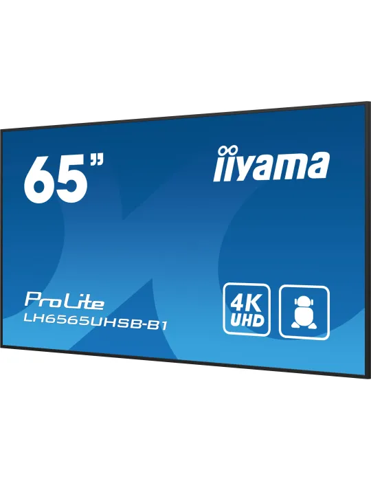 iiyama LH6565UHSB-B1 visualizzatore di messaggi Design chiosco 163,8 cm (64.5") LED Wi-Fi 800 cd m² 4K Ultra HD Nero Processore