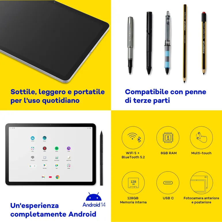 Wacom MovinkPad 11 - Tablet Android portatile da 11" per giovani artisti