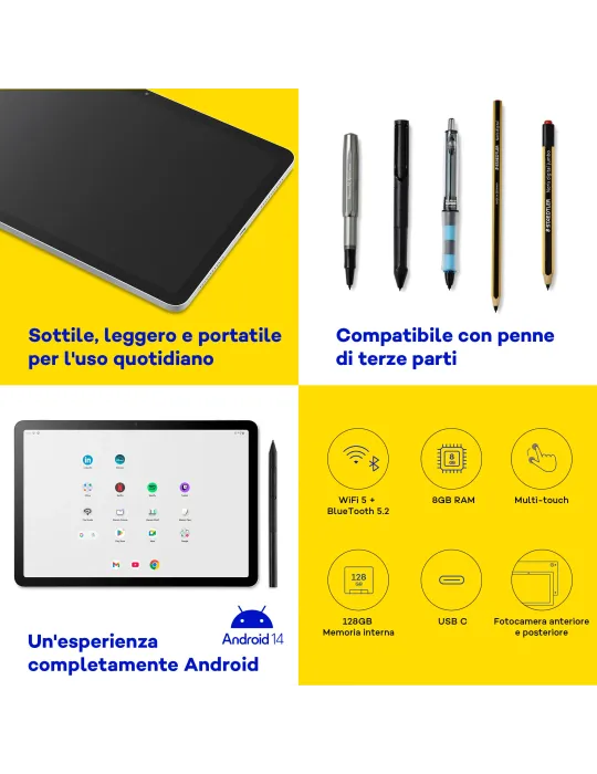 Wacom MovinkPad 11 - Tablet Android portatile da 11" per giovani artisti