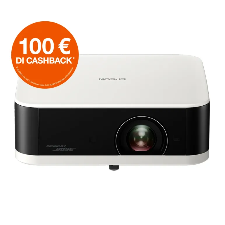 Epson Lifestudio Pop EF-61W Diamond White, videoproiettore portatile smart, Sound by Bose, Google TV, Full HD