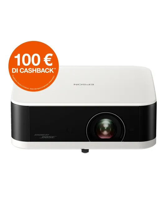 Epson Lifestudio Pop EF-61W Diamond White, videoproiettore portatile smart, Sound by Bose, Google TV, Full HD
