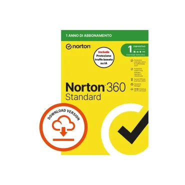 Norton 360 Standard Licenza Completa 1 Utente, 1 Dispositivo - Abbonamento 1 Anno (ESD)