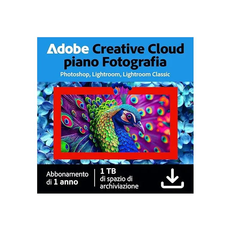 Adobe Creative Cloud Piano Fotografia 1TB - Abbonamento 12 Mesi Mac/Win ITALIANO