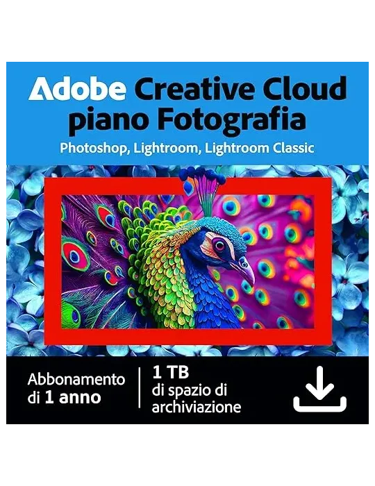 Adobe Creative Cloud Piano Fotografia 1TB - Abbonamento 12 Mesi Mac/Win ITALIANO