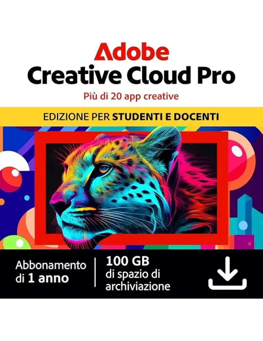 Adobe Creative Cloud Pro per studenti e docenti - Abbonamento 12 Mesi Mac/Win ITALIANO