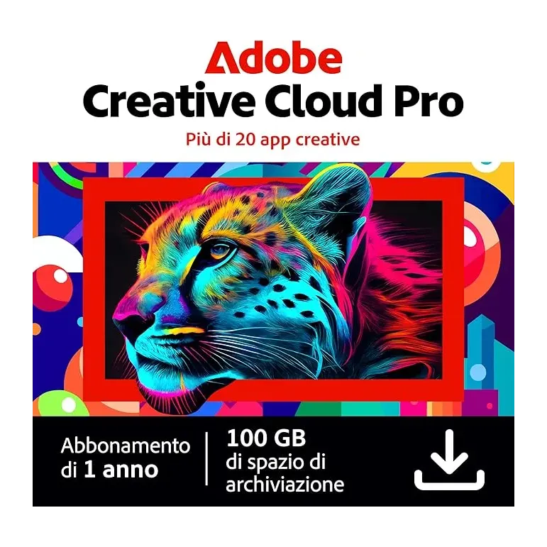 Adobe Creative Cloud Pro per singoli utenti  - Abbonamento 12 Mesi Mac/Win ITALIANO