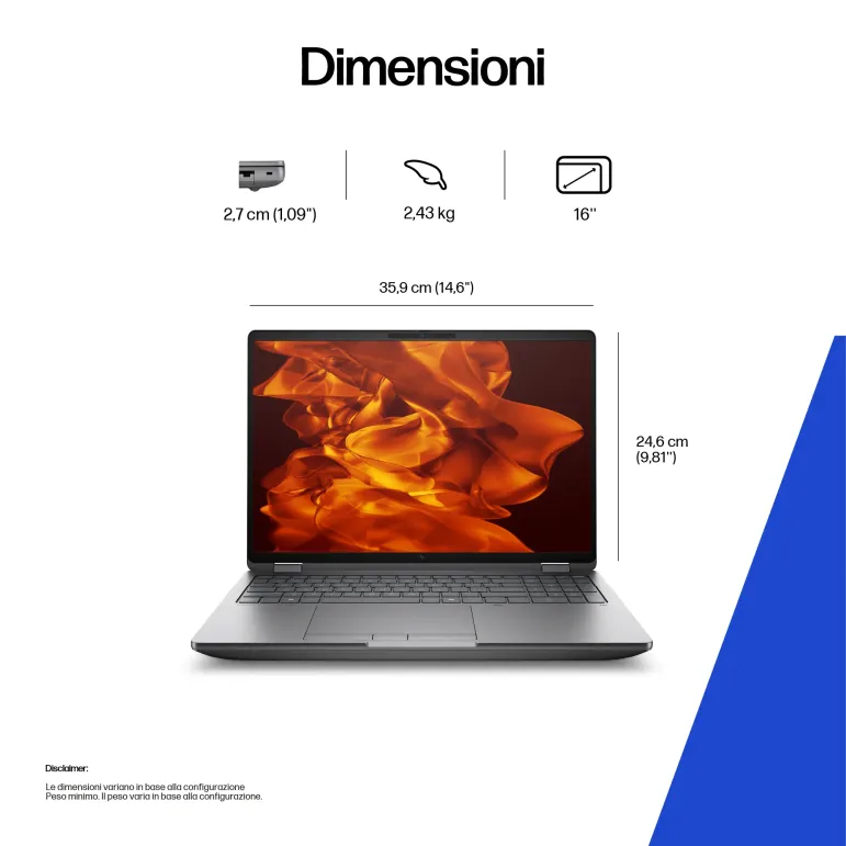 HP ZBook Fury G1i 16 Wolf Pro Security Edition Intel Core Ultra 7 255HX Workstation mobile 40,6 cm (16") WUXGA 32 GB DDR5-SDRAM