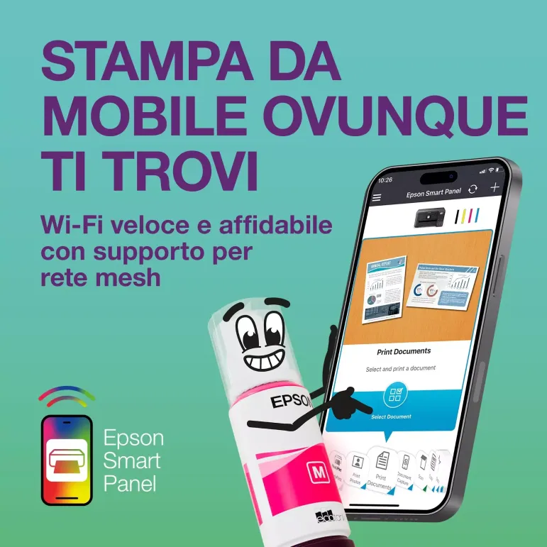 Epson EcoTank ET-2910 stampante multifunzione A4 Wi-Fi e AirPrint con serbatoi di inchiostro