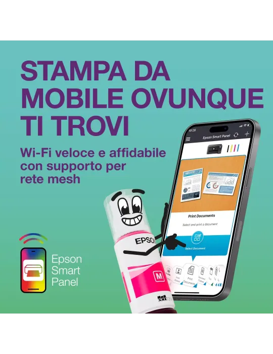 Epson EcoTank ET-2910 stampante multifunzione A4 Wi-Fi e AirPrint con serbatoi di inchiostro