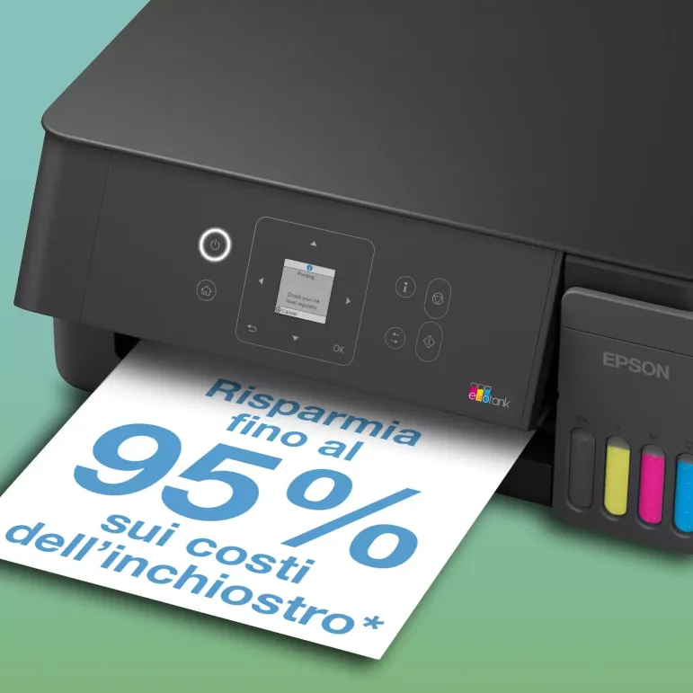Epson EcoTank ET-2920 stampante multifunzione A4 Wi-Fi e AirPrint con serbatoi di inchiostro e display LCD