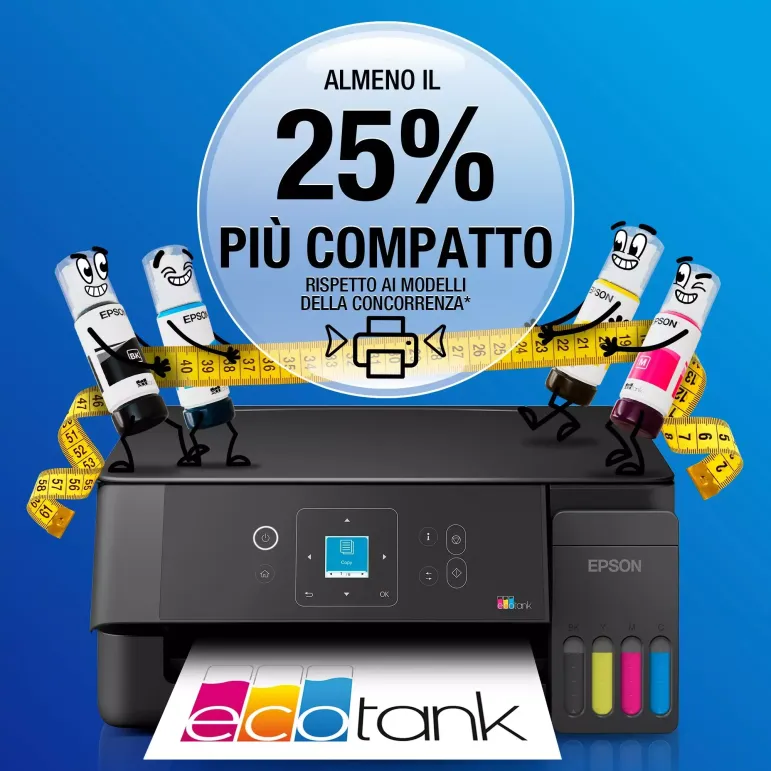 Epson EcoTank ET-2920 stampante multifunzione A4 Wi-Fi e AirPrint con serbatoi di inchiostro e display LCD
