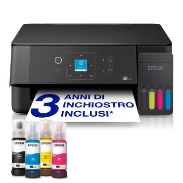 Epson EcoTank ET-2920 stampante multifunzione A4 Wi-Fi e AirPrint con serbatoi di inchiostro e display LCD