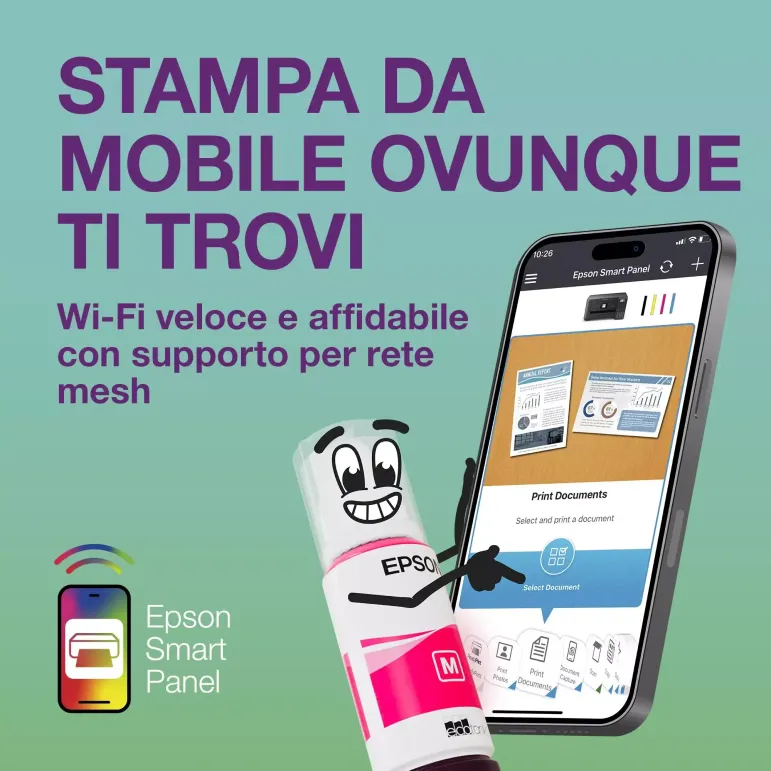 Epson EcoTank ET-1910 stampante A4 Wi-Fi e AirPrint con serbatoi di inchiostro