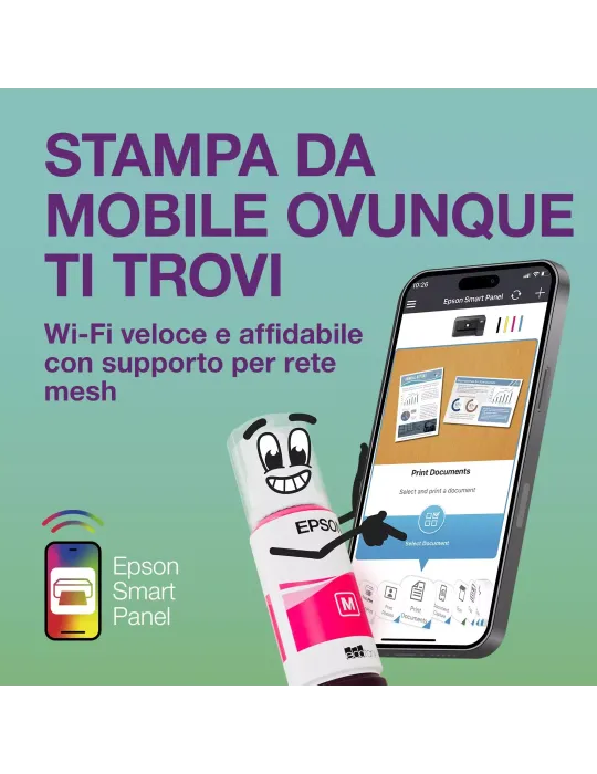 Epson EcoTank ET-1910 stampante A4 Wi-Fi e AirPrint con serbatoi di inchiostro