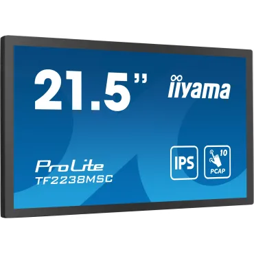 iiyama TF2238MSC-B1 Monitor PC 53,3 cm (21") 1920 x 1080 Pixel Full HD LED Touch screen Nero