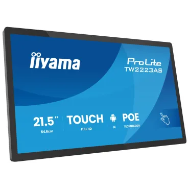iiyama TW2223AS-B3P visualizzatore di messaggi Pannello piatto interattivo 54,6 cm (21.5") Wi-Fi 450 cd m² Full HD Nero Touch