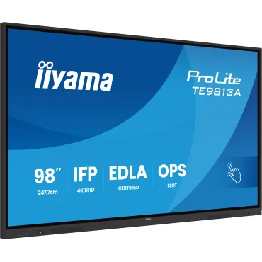 iiyama TE9813A-B2AG visualizzatore di messaggi Design chiosco 2,48 m (97.5") Wi-Fi 500 cd m² 4K Ultra HD Nero Touch screen