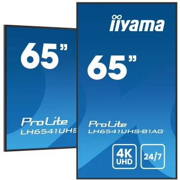iiyama LH6541UHS-B1AG visualizzatore di messaggi 163,8 cm (64.5") LCD 500 cd m² 4K Ultra HD Nero 24 7