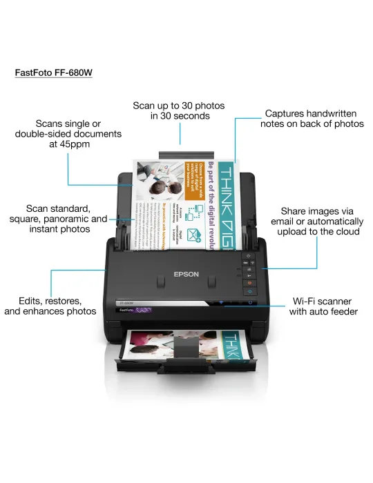 Epson FASTFOTO FF-680W - Scanner fotografico rapido con alimentatore automatico