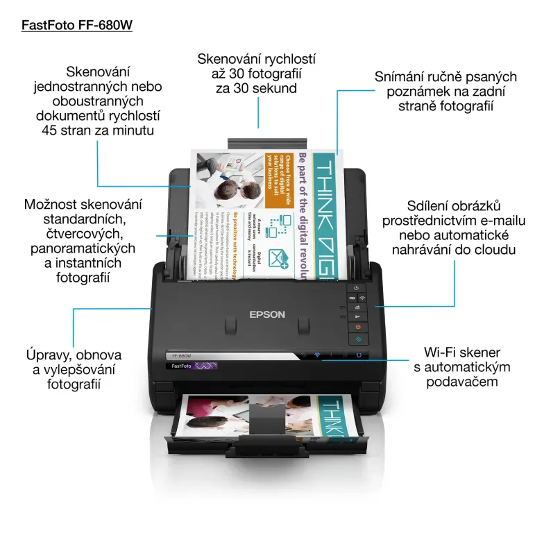 Epson FASTFOTO FF-680W - Scanner fotografico rapido con alimentatore automatico