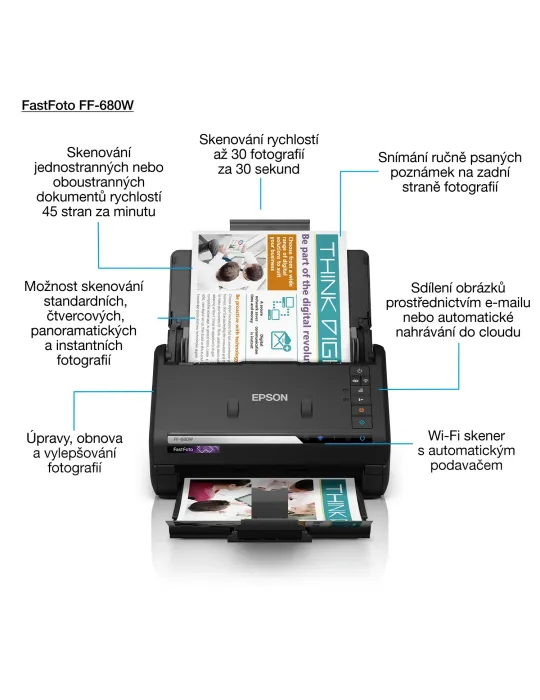 Epson FASTFOTO FF-680W - Scanner fotografico rapido con alimentatore automatico