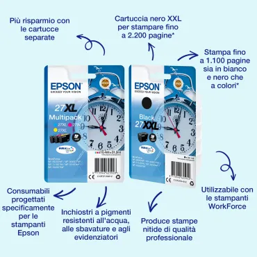 Epson Alarm clock Cartuccia Sveglia Ciano Inchiostri DURABrite Ultra 27