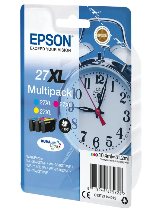 Epson Alarm clock Multipack Sveglia 3 colori Inchiostri DURABrite Ultra 27XL