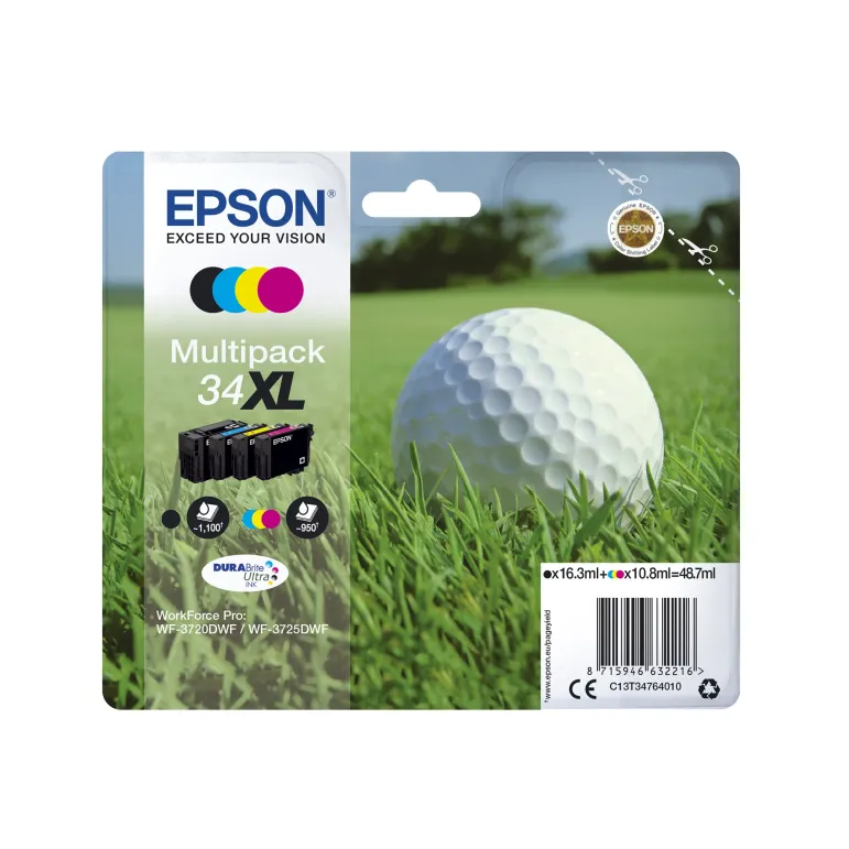 Epson Golf ball Multipack 4-colours 34XL DURABrite Ultra Ink