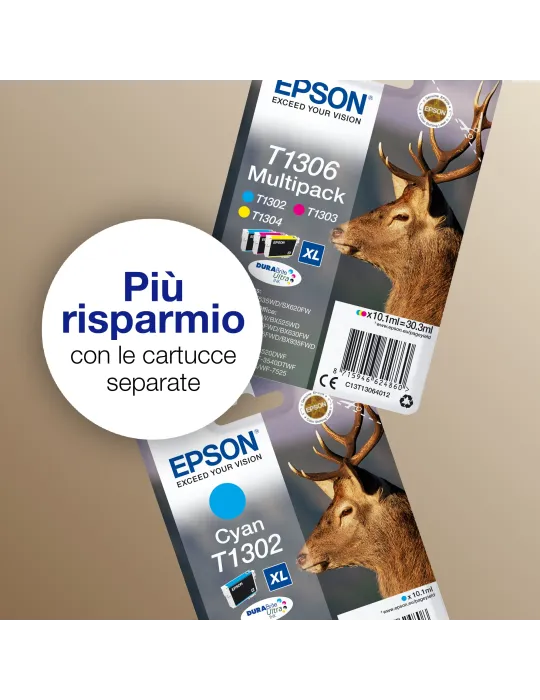 Epson Multipack 3 colori DURABrite Ultra Cervo T1306